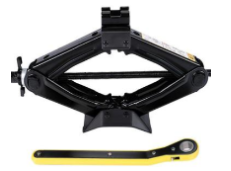 When the scissor jack operates, the three principles are synchronized