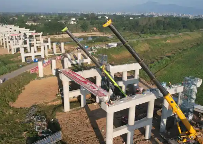 Construction technology of hydraulic jack bridge prefabrication stage using push method